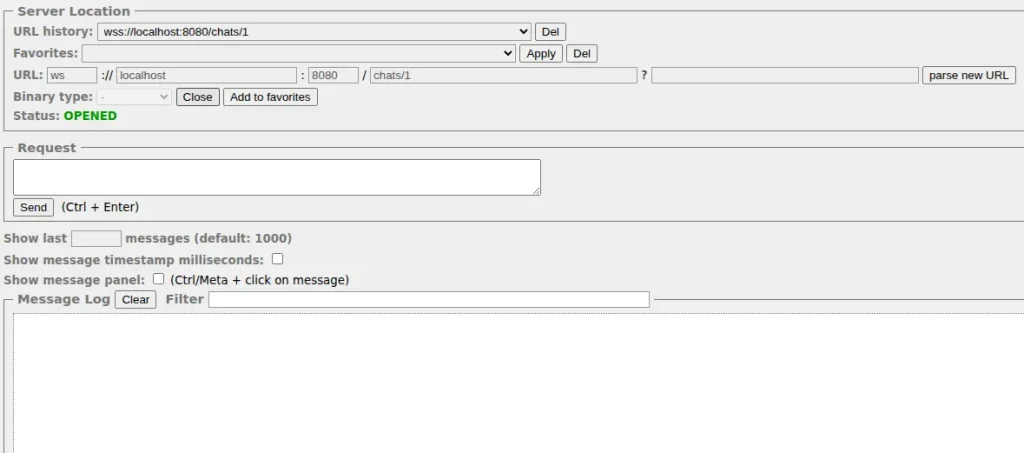图片：Simple Web Socket Client 连接界面的屏幕截图